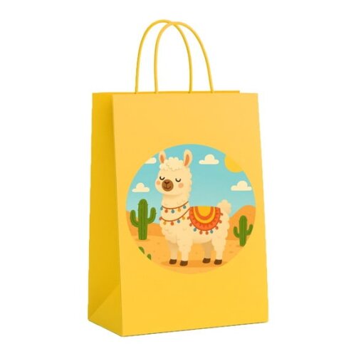 Sacola de Papel Personalizada Infantil Lhama