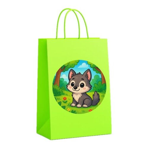 Sacola de Papel Personalizada Infantil Lobinho