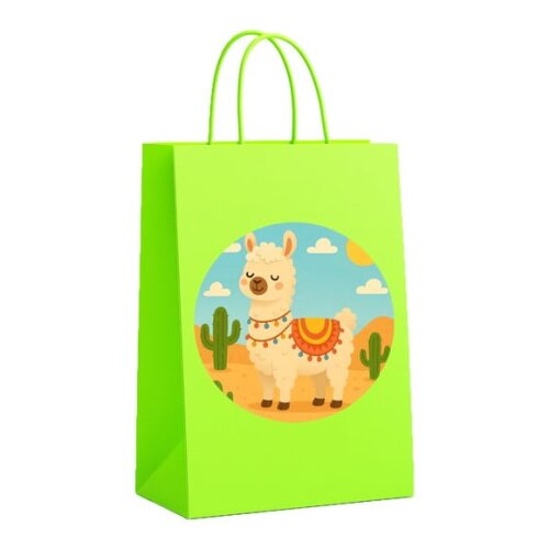 Sacola de Papel Personalizada Infantil Lhama
