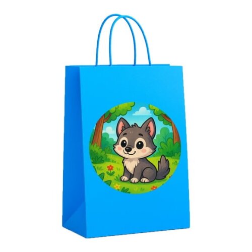 Sacola de Papel Personalizada Infantil Lobinho