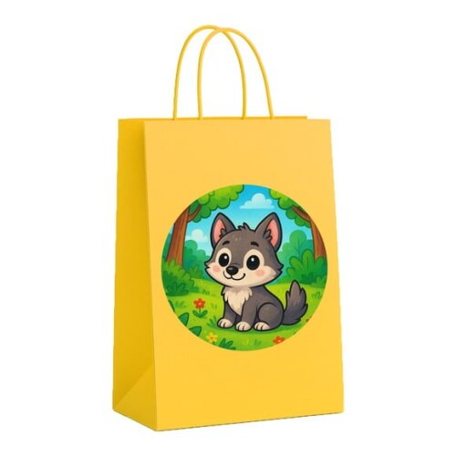 Sacola de Papel Personalizada Infantil Lobinho