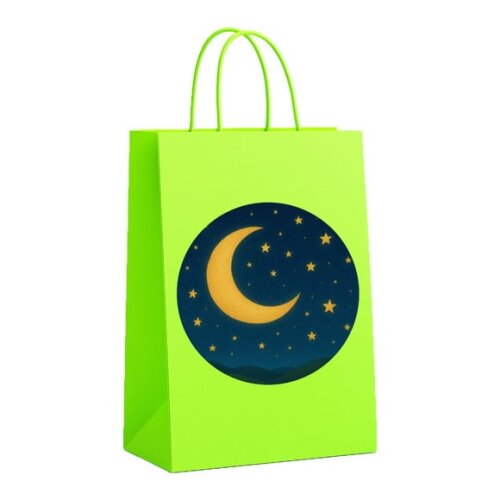 Sacola de Papel Personalizada Infantil Lua e Estrelas