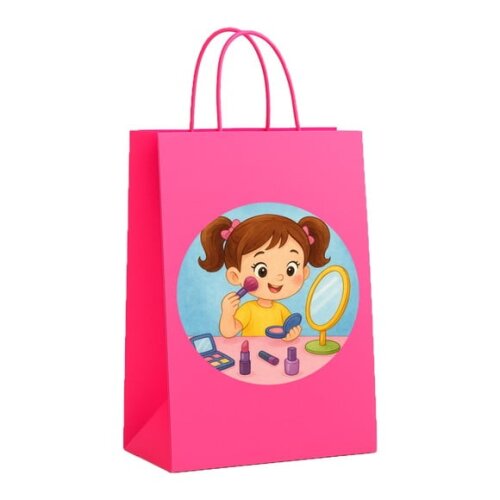 Sacola de Papel Personalizada Infantil Maquiagem