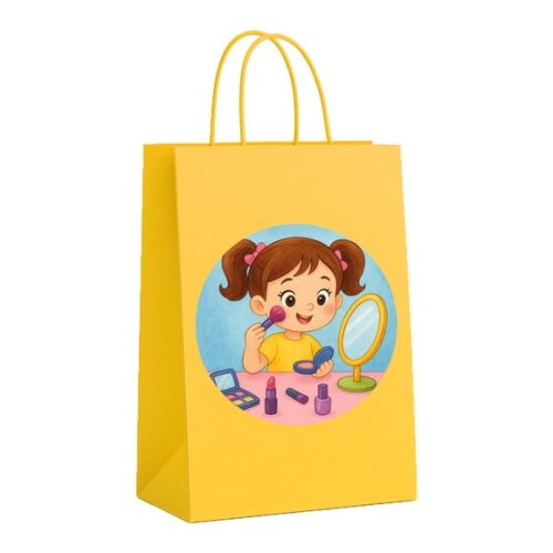 Sacola de Papel Personalizada Infantil Maquiagem