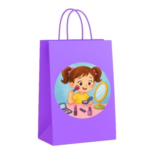 Sacola de Papel Personalizada Infantil Maquiagem
