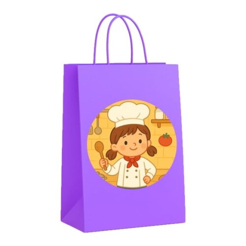 Sacola de Papel Personalizada Infantil Mini Chefe Menina