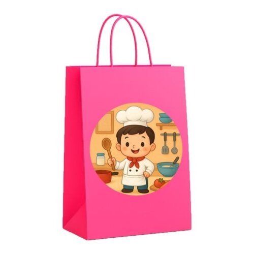 Sacola de Papel Personalizada Infantil Mini Chefe Menino