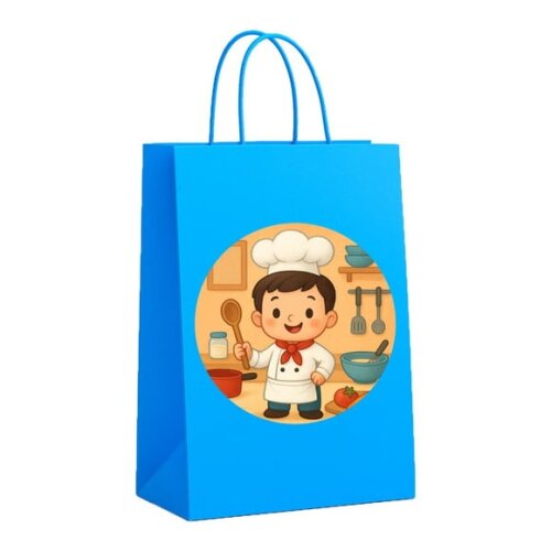 Sacola de Papel Personalizada Infantil Mini Chefe Menino