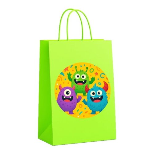 Sacola de Papel Personalizada Infantil Monstrinhos