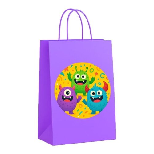 Sacola de Papel Personalizada Infantil Monstrinhos