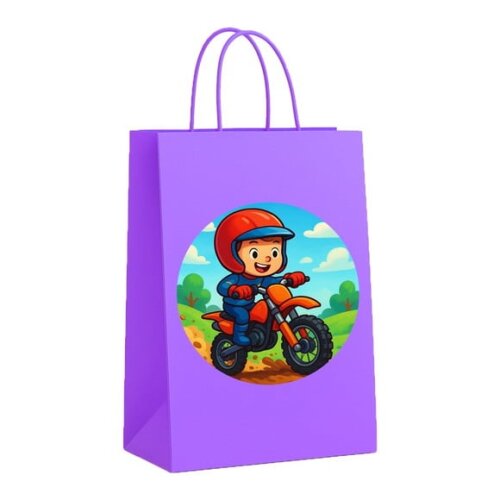 Sacola de Papel Personalizada Infantil Motocross