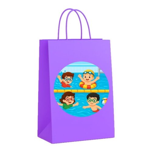 Sacola de Papel Personalizada Infantil Natação