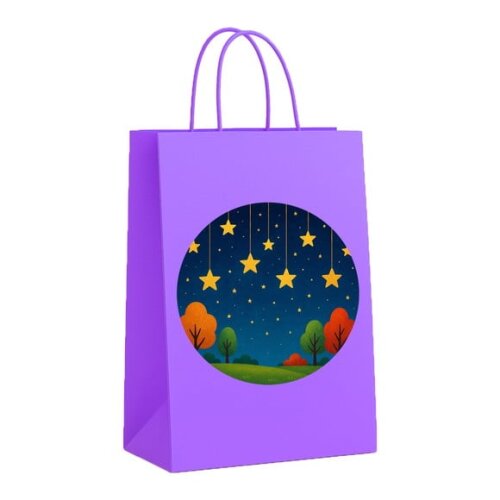 Sacola de Papel Personalizada Infantil Noite das Estrelas