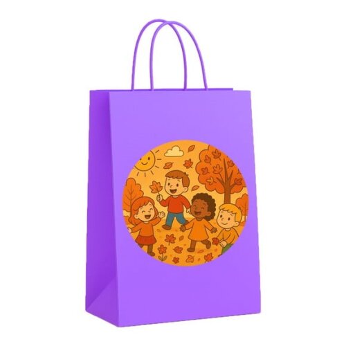 Sacola de Papel Personalizada Infantil Outono Divertido