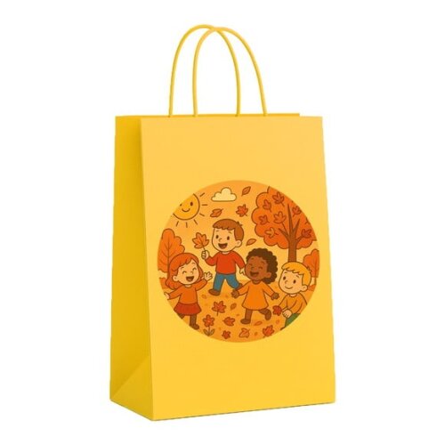 Sacola de Papel Personalizada Infantil Outono Divertido