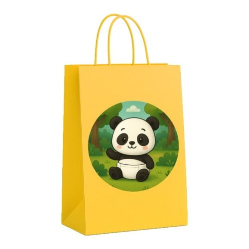 Sacola de Papel Personalizada Infantil Panda Baby