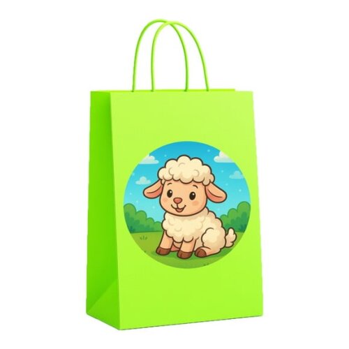 Sacola de Papel Personalizada Infantil Ovelhinha