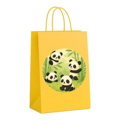 Sacola de Papel Personalizada Infantil Pandinhas