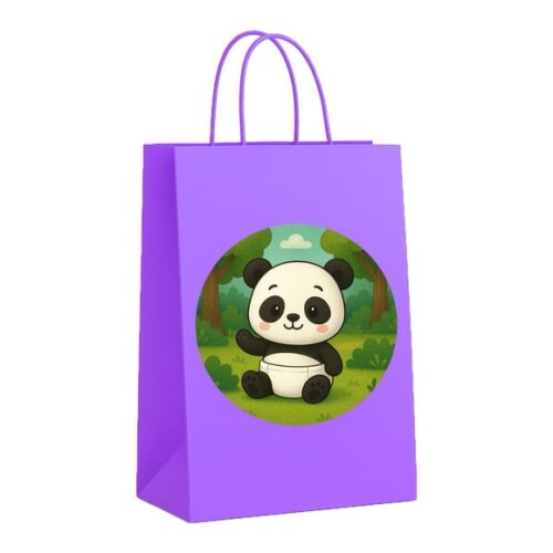 Sacola de Papel Personalizada Infantil Panda Baby