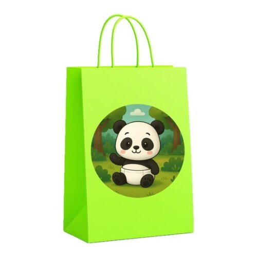 Sacola de Papel Personalizada Infantil Panda Baby