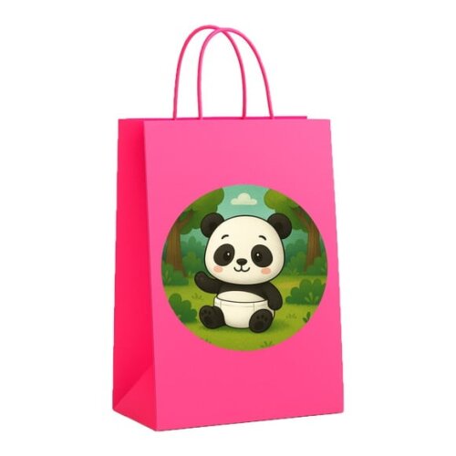 Sacola de Papel Personalizada Infantil Panda Baby