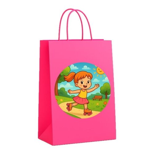 Sacola de Papel Personalizada Infantil Patins