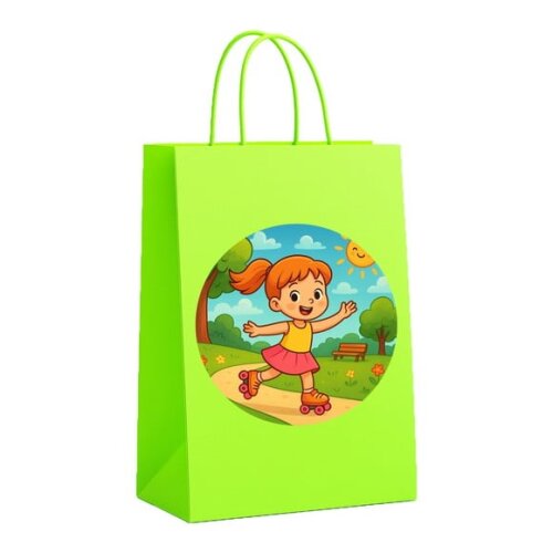 Sacola de Papel Personalizada Infantil Patins