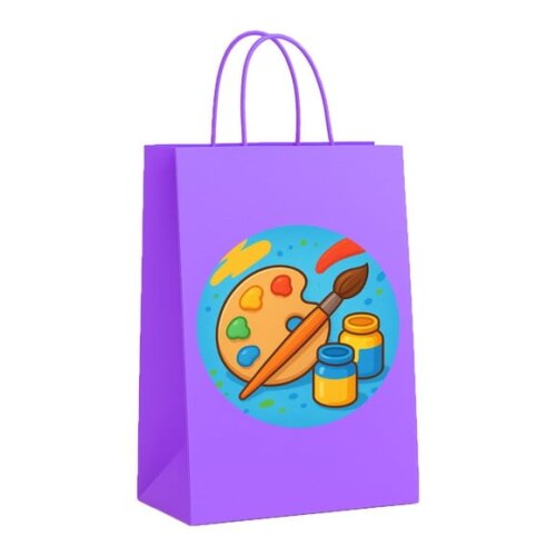 Sacola de Papel Personalizada Infantil Pintura e Tintas