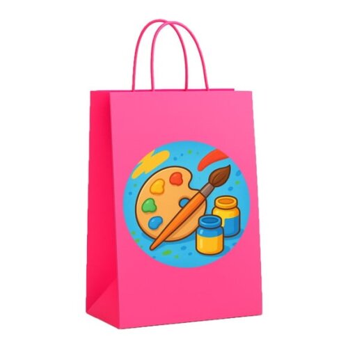 Sacola de Papel Personalizada Infantil Pintura e Tintas