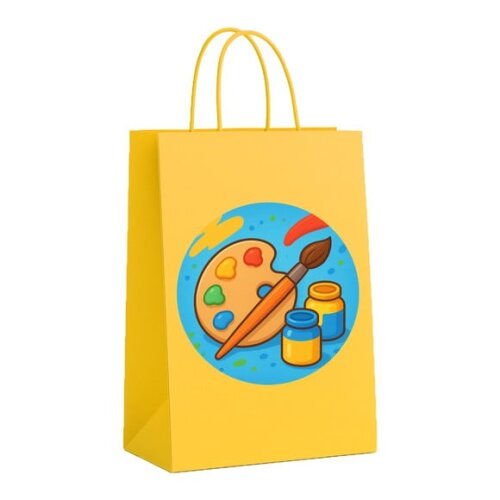 Sacola de Papel Personalizada Infantil Pintura e Tintas