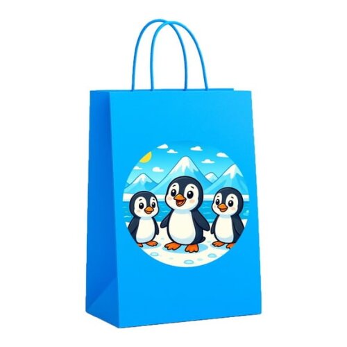 Sacola de Papel Personalizada Infantil Pinguins