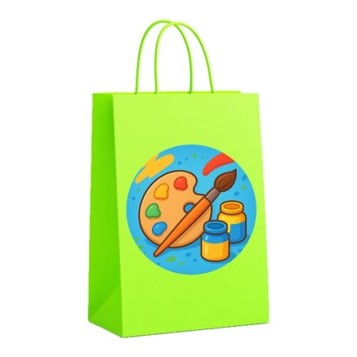 Sacola de Papel Personalizada Infantil Pintura e Tintas