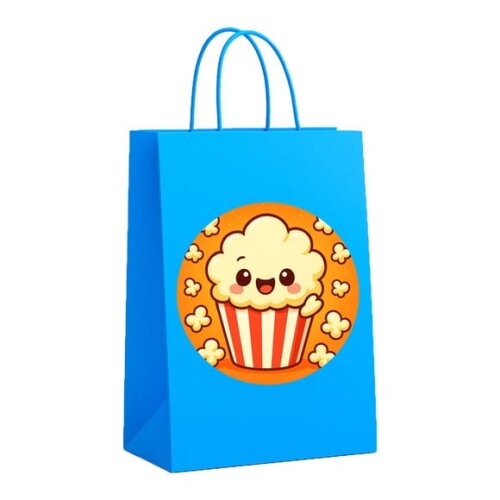 Sacola de Papel Personalizada Infantil Pipoca