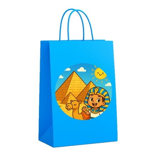 Sacola de Papel Personalizada Infantil Pirâmides do Egito