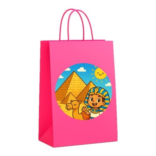 Sacola de Papel Personalizada Infantil Pirâmides do Egito