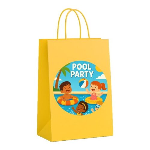 Sacola de Papel Personalizada Infantil Pool Party