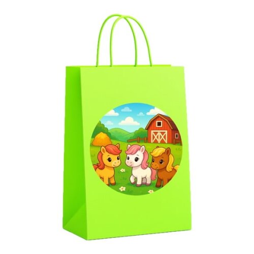 Sacola de Papel Personalizada Infantil Pôneis