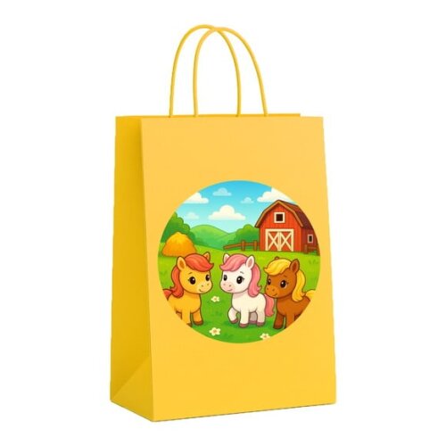 Sacola de Papel Personalizada Infantil Pôneis