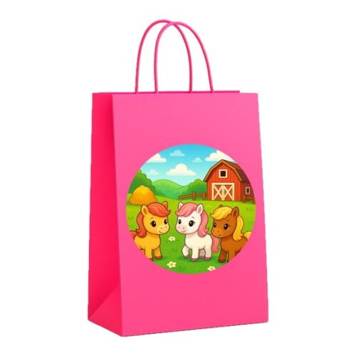 Sacola de Papel Personalizada Infantil Pôneis