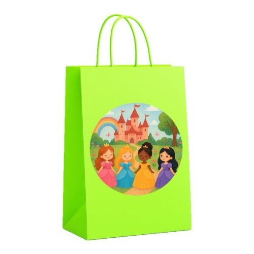 Sacola de Papel Personalizada Infantil Princesas Encantadas