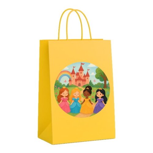 Sacola de Papel Personalizada Infantil Princesas Encantadas