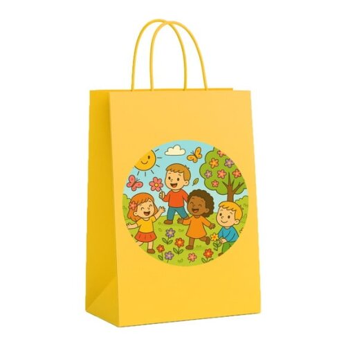 Sacola de Papel Personalizada Infantil Primavera Divertida
