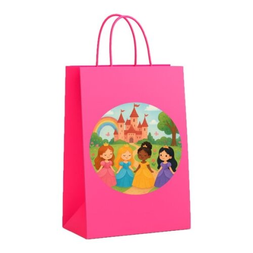 Sacola de Papel Personalizada Infantil Princesas Encantadas