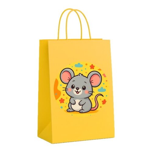 Sacola de Papel Personalizada Infantil Ratinho Fofo