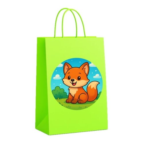 Sacola de Papel Personalizada Infantil Raposinha