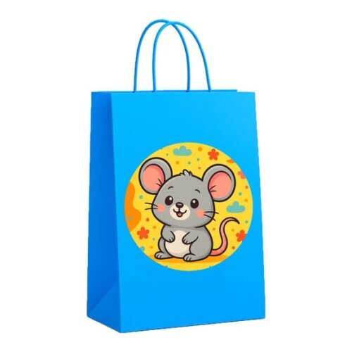 Sacola de Papel Personalizada Infantil Ratinho Fofo