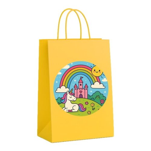 Sacola de Papel Personalizada Infantil Reino do Arco-íris