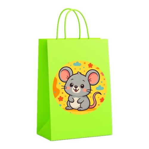 Sacola de Papel Personalizada Infantil Ratinho Fofo