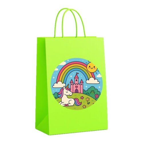 Sacola de Papel Personalizada Infantil Reino do Arco-íris