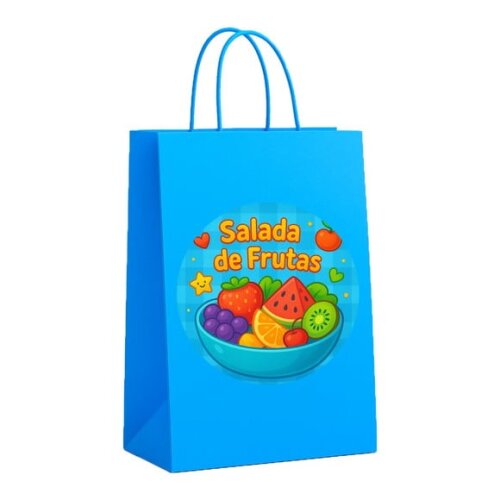 Sacola de Papel Personalizada Infantil Salada de Frutas